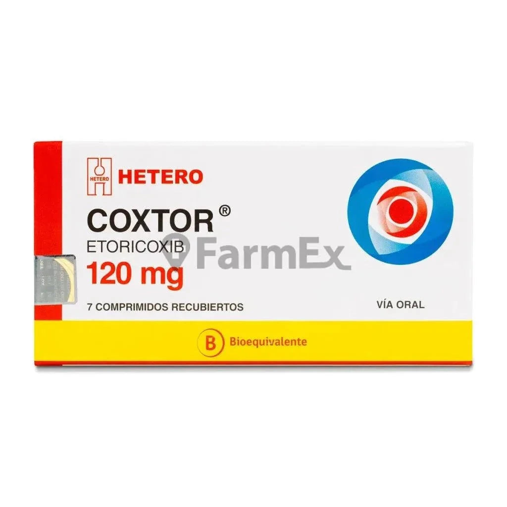 Coxtor 120 mg x 7 comprimidos "Ley Cenabast" Farmex-MiaHealth-Persistente